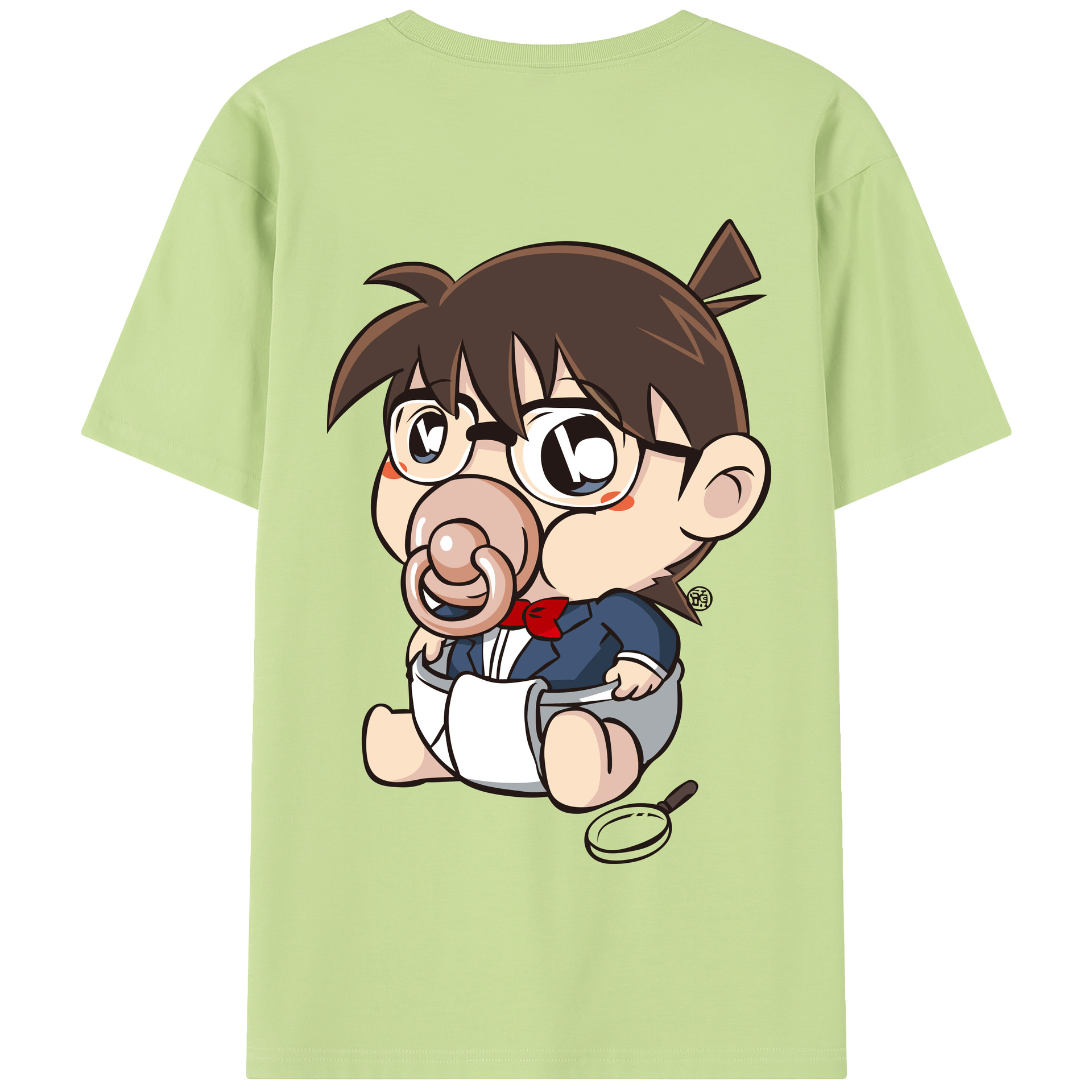 （画像用） 名探偵コナン 江戸川 コナン Detective Conan Conan Edogawa 綿100％半袖Tシャツ（背面プリント）